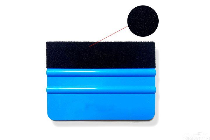 Blå Skrapa med Microfiber kant Blå blockskrapa